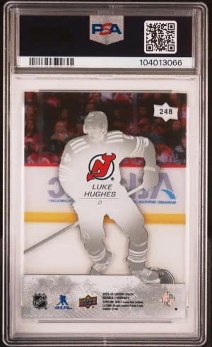 2023 Upper Deck Luke Hughes Clear Cut back