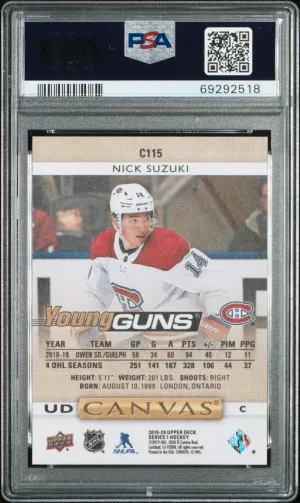 2019 Upper Deck Canvas Nick Suzuki back