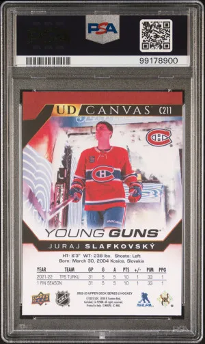 2022 Upper Deck Ud Canvas Juraj Slafkovsky Ud Canvas back