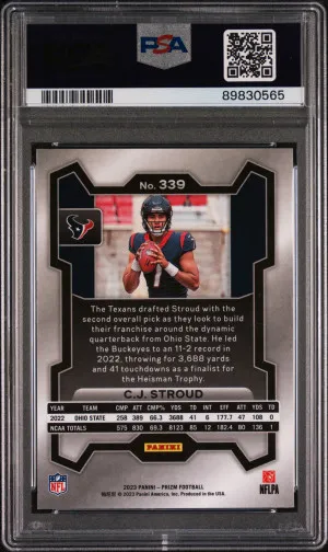 2023 Panini Prizm Cj Stroud back