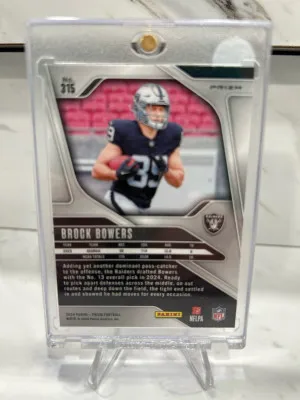 2024 Brock Bowers Prizm Silver back