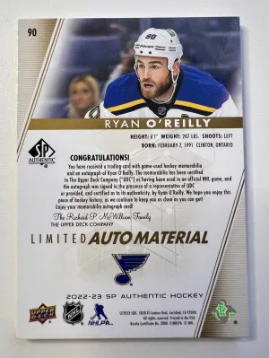 2022-23 SP Authentic Ryan O'Reilly 075/100 Patch back