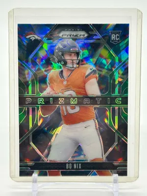 2024 Prizm Bo Nix Prismatic Green front