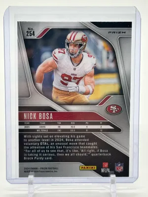 2024 Prizm Nick Bosa White Checkerboard back