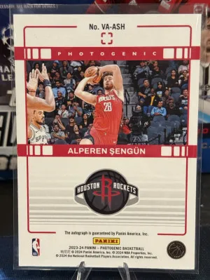 2023-24 Photogenic Alperen Sengun Auto back