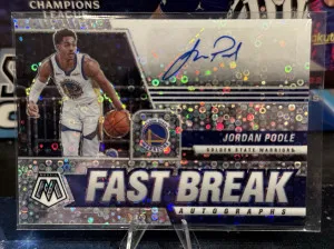 2020-21 Mosaic Jordan Poole Fast Break Auto front