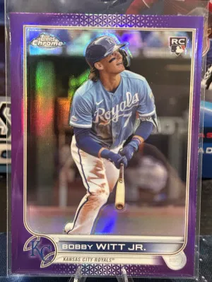 2021 Topps Chrome Bobby Witt Jr. Purple Rookie front