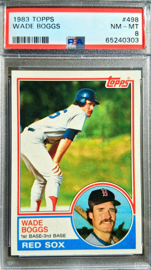 1983 Topps Wade Boggs #498 (PSA 8) Rookie front