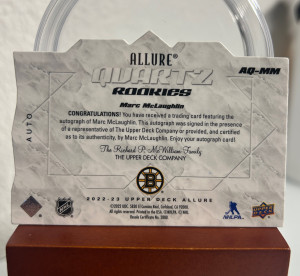 2022-23 Upper Deck Allure Marc McLaughlin #AQ-MM back