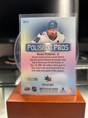 2023-24 Upper Deck Allure Mario Ferraro #PP-5 Polished Pros 150/399 back