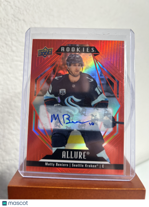 2022-23 Upper Deck Allure Matty Beniers #150 Red Rainbow Auto front