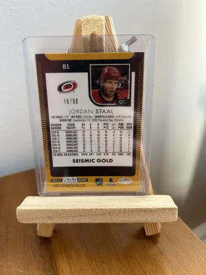 2021-22 OPC Platinum Jordan Staal #81 Seismic Gold (16/50) back