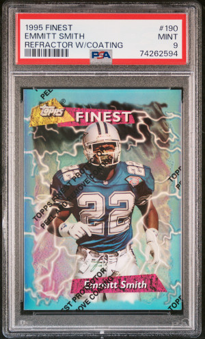 1995 Finest Emmitt Smith Refractor W/Coating front