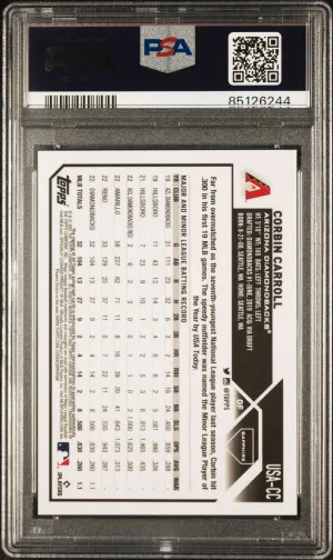 2023 Topps Chrome Update Sapphire Edition Autograph Corbin Carroll Autograph-Green back