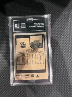 2022 OPC Black and White variation Conner Mcdavid  TAG 10 back