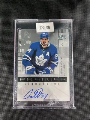 2021-22 UD Premier Signatures Auston Matthews AUTO AUTOGRAPH # 35/35 TORONTO !!! front