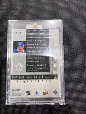 2021-22 UD Premier Signatures Auston Matthews AUTO AUTOGRAPH # 35/35 TORONTO !!! back