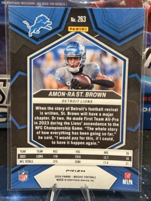 2024 Mosaic Amon-Ra St.Brown National Pride HoneyComb back