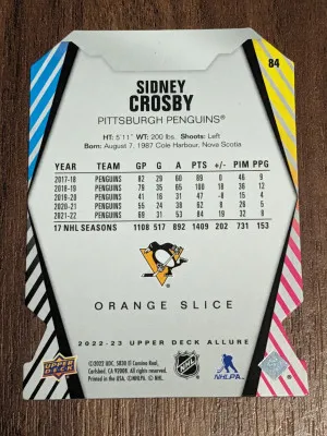 Sidney Crosby Orange Slice 2022-23 allure back