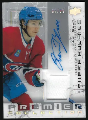 2023-24 Upper Deck Premier '03-04 Rookie Patch Autographs Owen Beck front