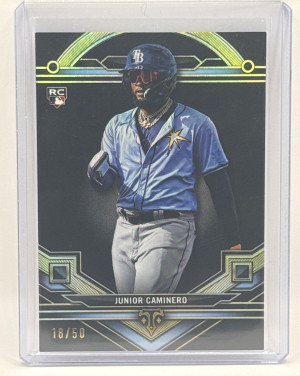 2024 Topps Triple Threads Junior Caminero Black Onyx 18/50 front
