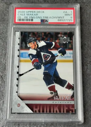 2020 Upper Deck 2005-06 Young Guns Tribute Achievement Cale Makar A-1 front