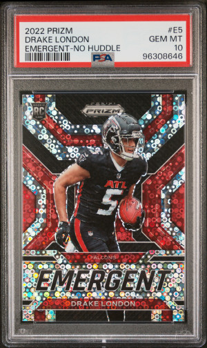 2022 Panini Prizm Emergent Drake London Emergent-No Huddle front