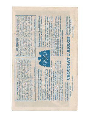 1952 Chocolat L'aiglon Champions Du Chocolat #46 Les Semailles (Belgium) back