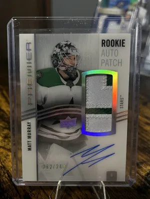 2023-24 UD Premier Rookie Patch Auto Matt Murray /249 front