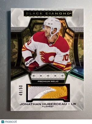 2022-23 Upper Deck Black Diamond Jonathan Huberdeau Premium Relic 49/50 front