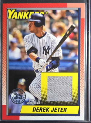 2025 Topps 1990 Topps Baseball Relic T90R-DJ Derek Jeter Yankees front