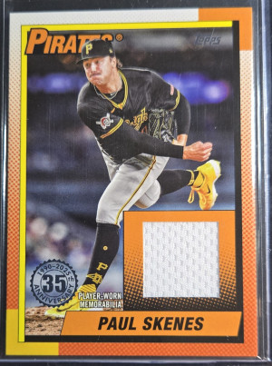 2025 Topps 1990 Topps Baseball Relic T90R-PS Paul Skenes Pirates front