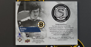 2016-17 Upper Deck Ultimate Collection Signature Laureates Bobby Orr Auto /25 back