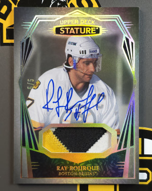 2022-23 Upper Deck Stature Alumni Patch Memorabilia Auto Ray Bourque /5 front