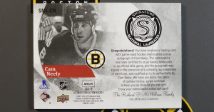 2016-17 Ultimate Collection Signature Material Laureates Stick /99 Cam Neely back