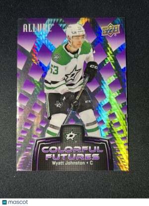 Wyatt Johnston /25 made Allure Colorful Futures Purple Spectrum Hockey Card front