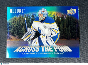 Ukko Pekka Luukkonen Blue Across the Pond Allure 2024-25 Insert Hockey Card front