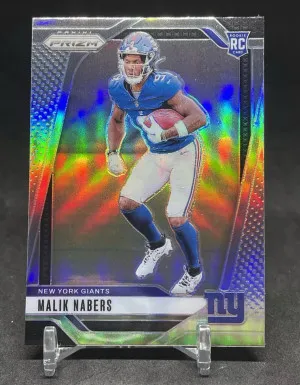 2024 Prizm Football Malik Nabers Rookie Silver Prizm front