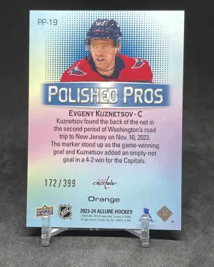 2024-25 Upper Deck Allure Hockey Evgeny Kuznetsov Orange Polished Pros Insert back