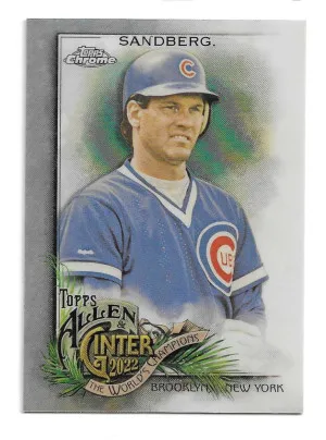 2022 Topps Allen & Ginter Chrome Refractors #70 Ryne Sandberg - Chicago Cubs front
