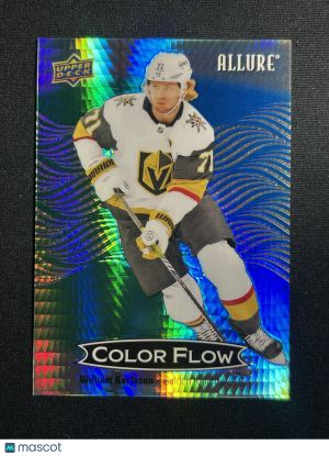 William Karlsson /50 Allure Color Flow Green Blue Spectrum 24-25 Hockey Card front