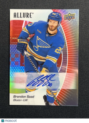 Brandon Saad Autograph Red Rainbow Auto Allure 2023-24 Hockey Card 52 front
