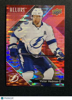 Victor Hedman Red Rainbow Allure 2024-25 Hockey Card 21 front