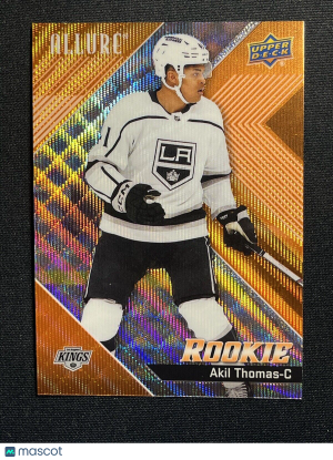 Akil Thomas Rookie Orange Slice Allure 2024-25 Hockey Card 127 front