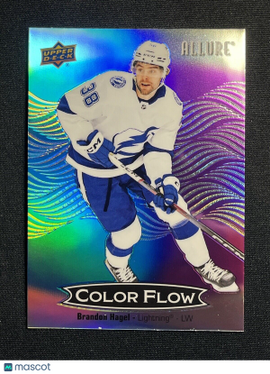 Brandon Hagel Color Flow Blue Purple Allure 2024-25 Hockey Card CFL-11 front