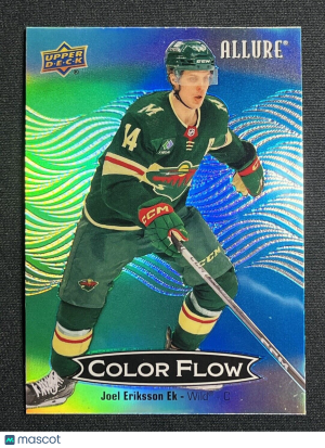 Joel Eriksson Ek Color Flow Green Blue Allure 2024-25 Hockey Card CFL-24 front