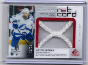 2022-23 SP Game Used Hockey - Victor Hedman Stanley Cup Final Net Cord 3/25 front
