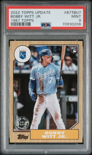 2022 Topps Update 1987 Topps Baseball RC Bobby Witt Jr. 1987 Topps Baseball front