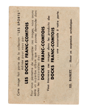 1952 Motte Cordonnier Les Sports Par Les Images #122 Basketball (France) back