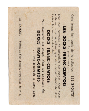 1952 Motte Cordonnier Les Sports Par Les Images #121 Basketball (France) back
